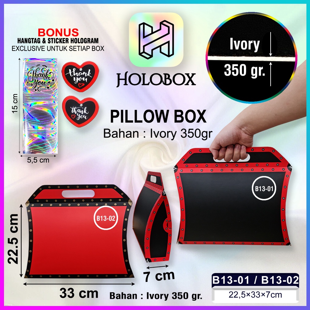

pillow box/kotak kado/dus serbaguna/Uk.33x22.5x7 / B13