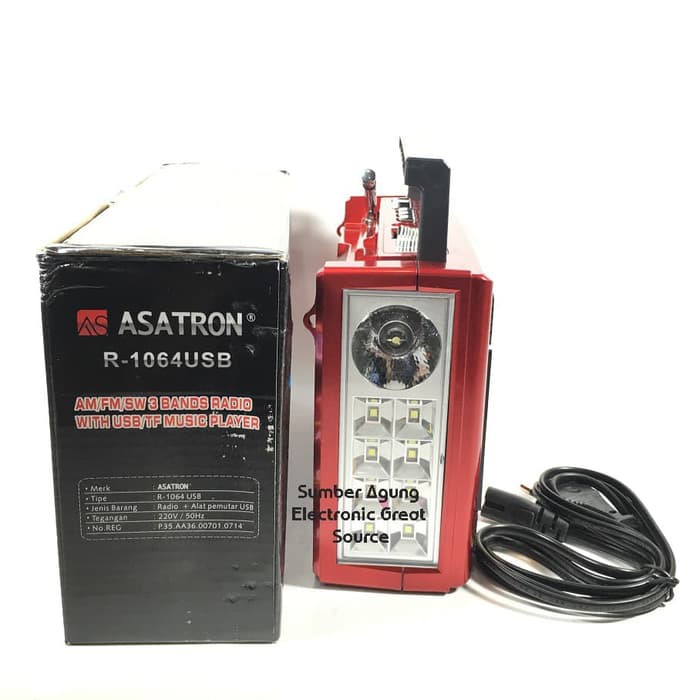 Asatron R1064USB Speaker Radio 3Bands USB TF Music Player 1064