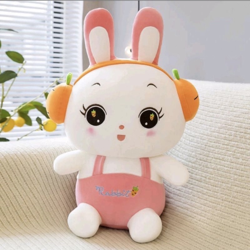 Boneka Kelinci Rabbit Walkman Telinga Panjang Boneka Kelinci Rabbit Bunny Tinggi 50cm Berlabel SNI