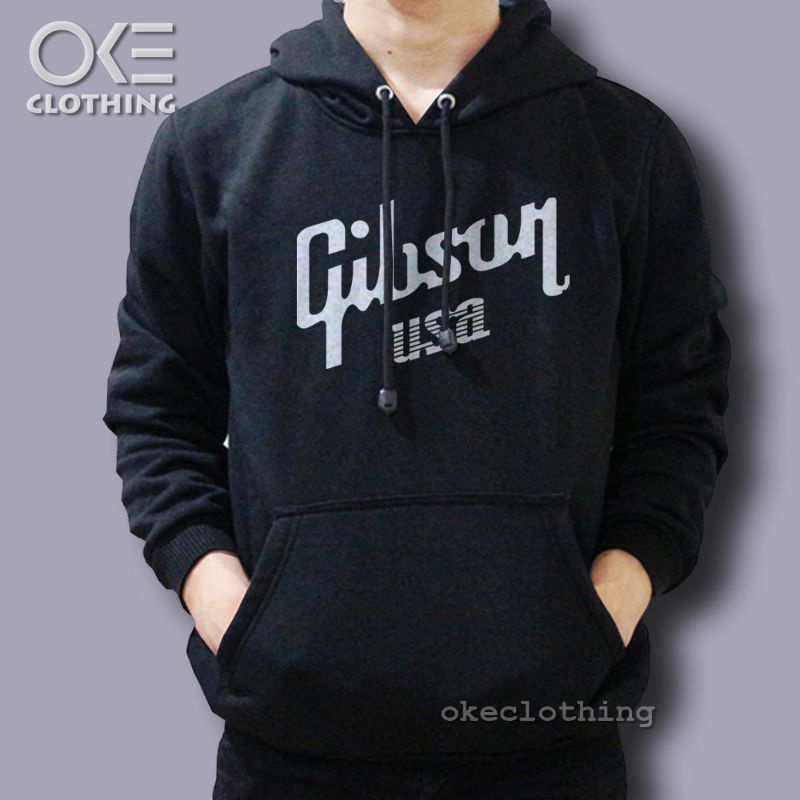 Hoodie Jumper Gibson USA Sweater Guitar