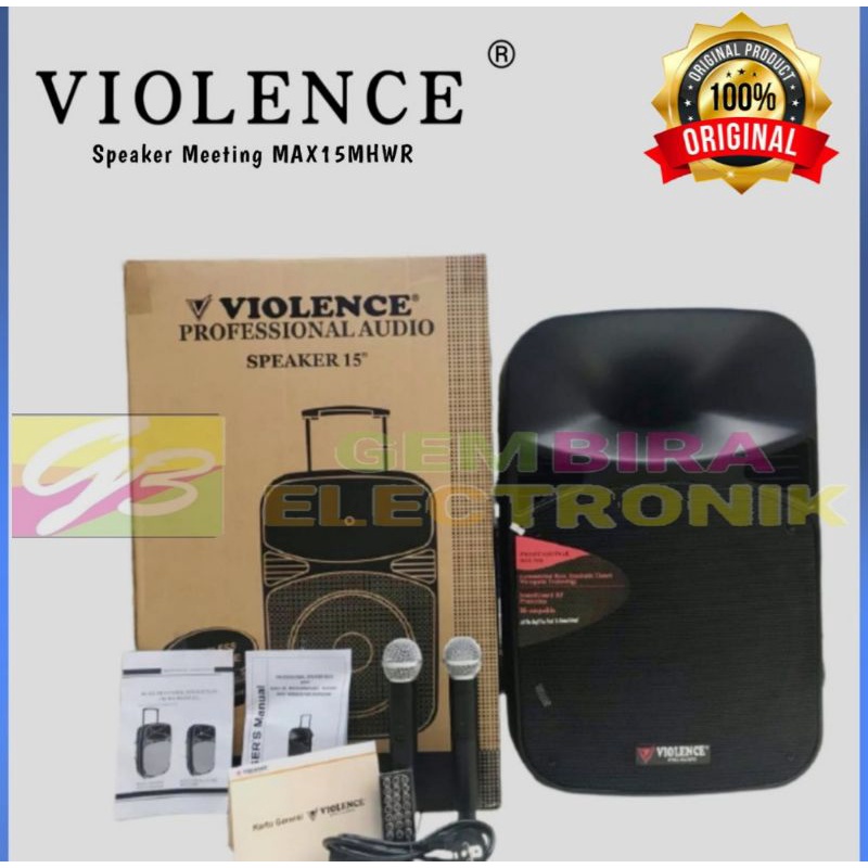 Speaker Aktif Meeting Violence MAX15MHWR Original Bluetooth Karaoke Speaker 15 inch