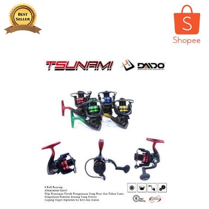 REEL PANCING MURAH || RILL PANCING TSUNAMI DAIDO 2000 || KEREKAN PANCING TSUNAMI DAIDO 2000