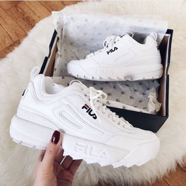 fila disruptor 2 triple white