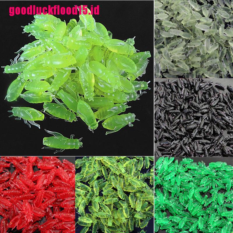 {LUCKID}10/50/100 Pcs Silicone Soft Grasshopper Shape Bait Fishing Lure Fish Lures