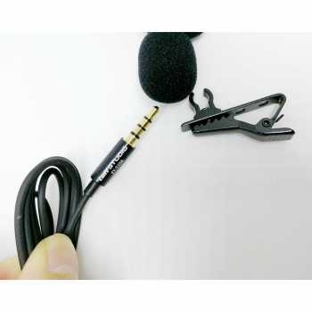 TaffSTUDIO Deluxe 3.5mm Microphone with Clip for Smartphone - EY-510A - Black