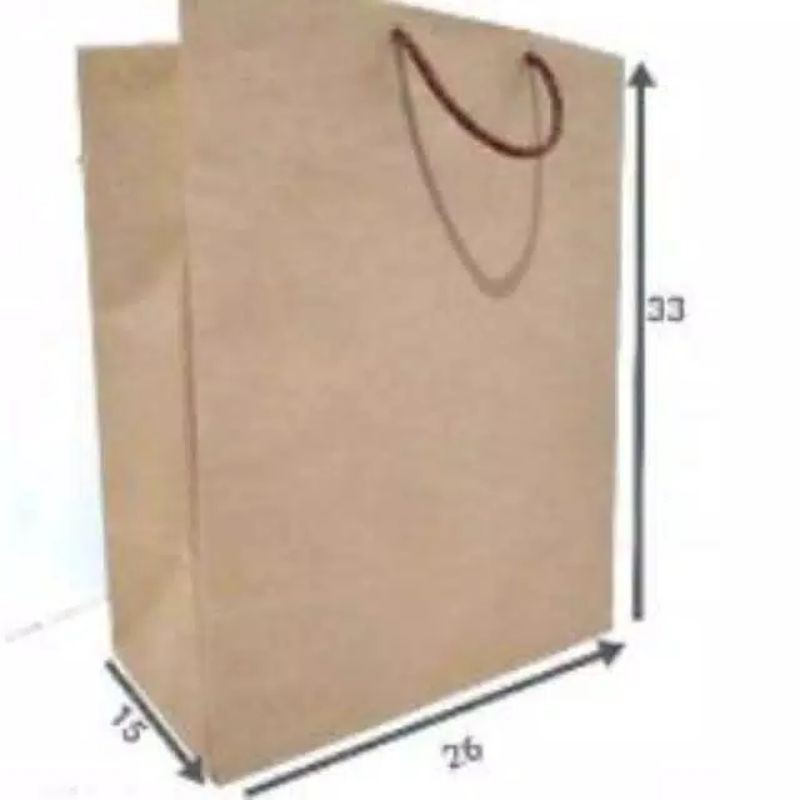 paperbag shopping bag sedang 26x33x15