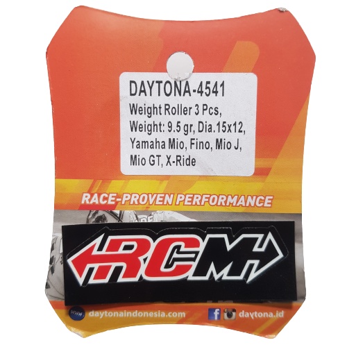 HARGA 1 SET PER 3 BIJI ROLLER ROLER DAYTONA-4541 YAMAHA MIO FINO F1 FI MIO J MIO GT X RIDE XRIDE SOUL 9.5GRAM 9.5 GRAM 9,5GR 9,5 GR ORI ORIGINAL DAYTONA ASLI