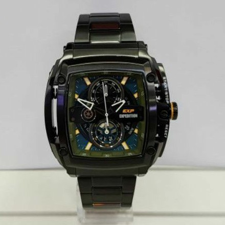 jam tangan expedition exp 3008 pria rantai Balck blue original