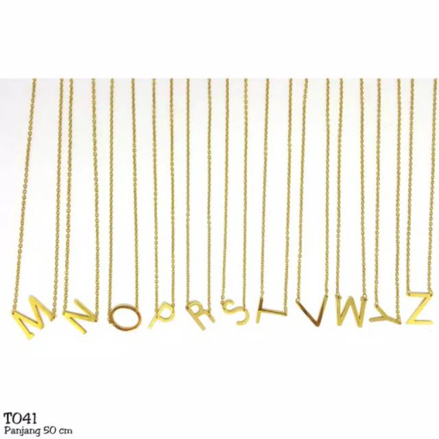Fourfashion Kalung Huruf Abjad Inisial Titanium Stainless Steel Trend Artis - T041