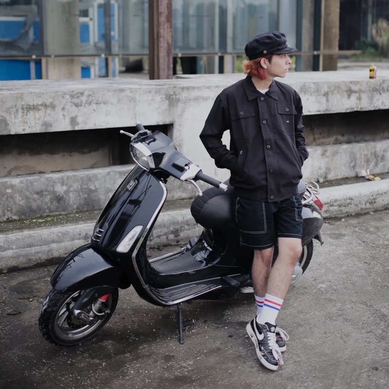 JAKET PRIA VINTAGE MAVERICK ORIGINAL WOLV-Aero Hitam