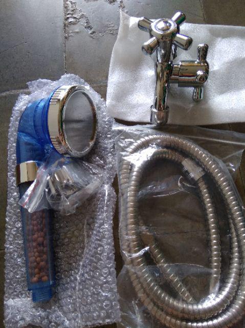 Paket Filter Super Shower Hemat Air 3in1 S17a11- Handshower Tekanan Turbo Semprotan Hand Shower