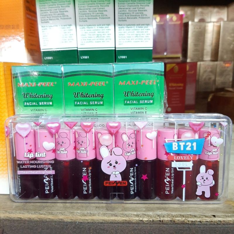 LIP TINT PEINFEN BT21 KEMASAN MIKA 10PCS