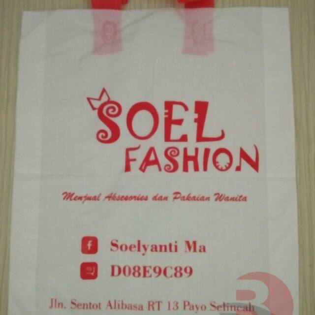 

Sablon plastik handle shopping bag