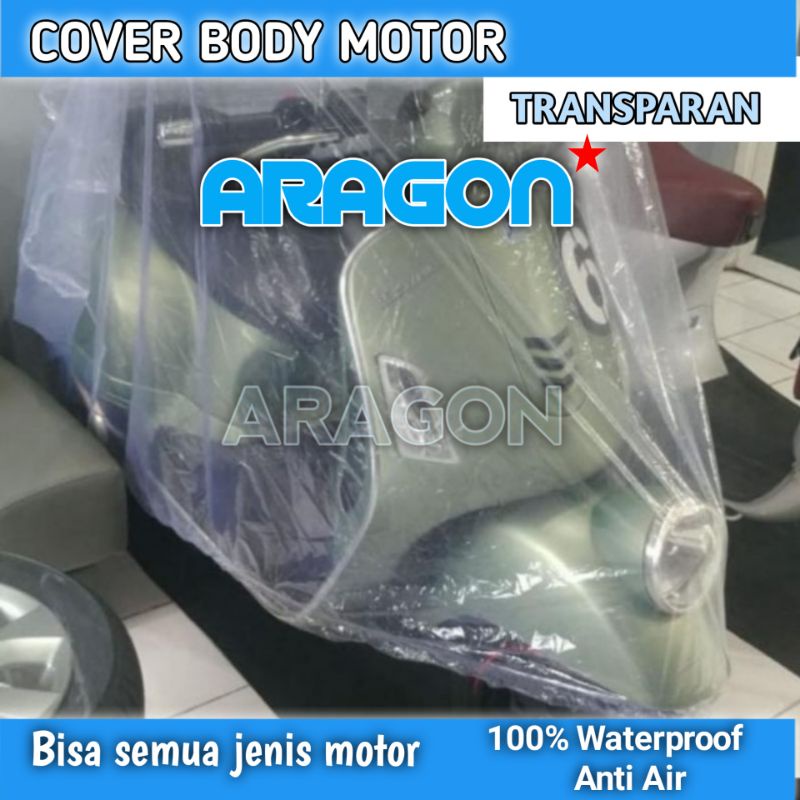 Sarung Cover Mantel Motor Murah TRANSPARAN BENING UNIVERSAL