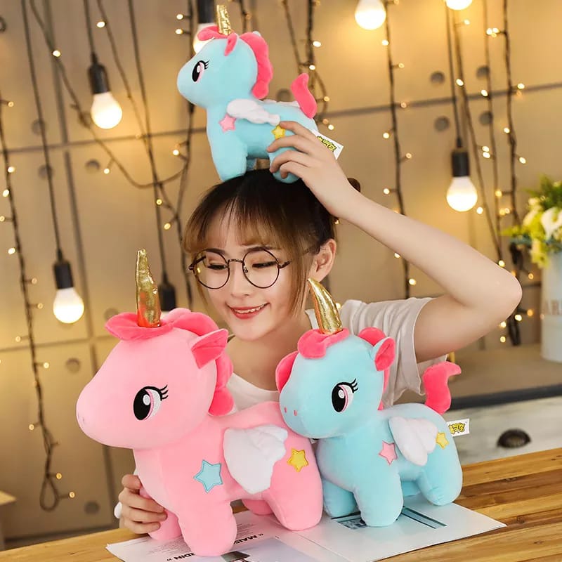 Boneka kuda poni unicorn murah( Unicorn Plush Doll ) Bahan Halus Dan Lembut Kualitas Import SNI