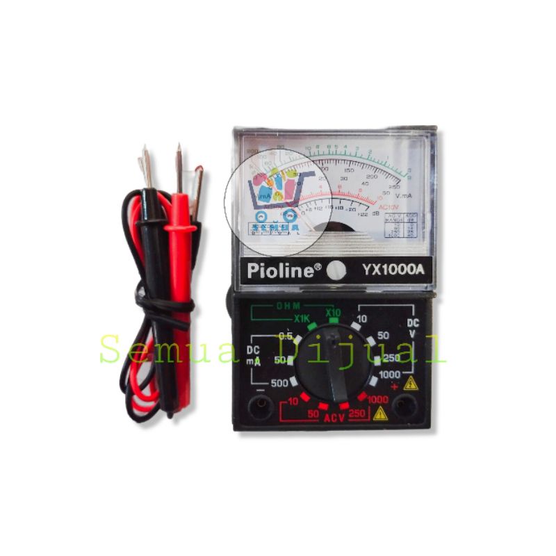 semua.dijual MultiTester Pioline 1000A / Multimeter 1000A / Avometer / Multitester Analog Kecil