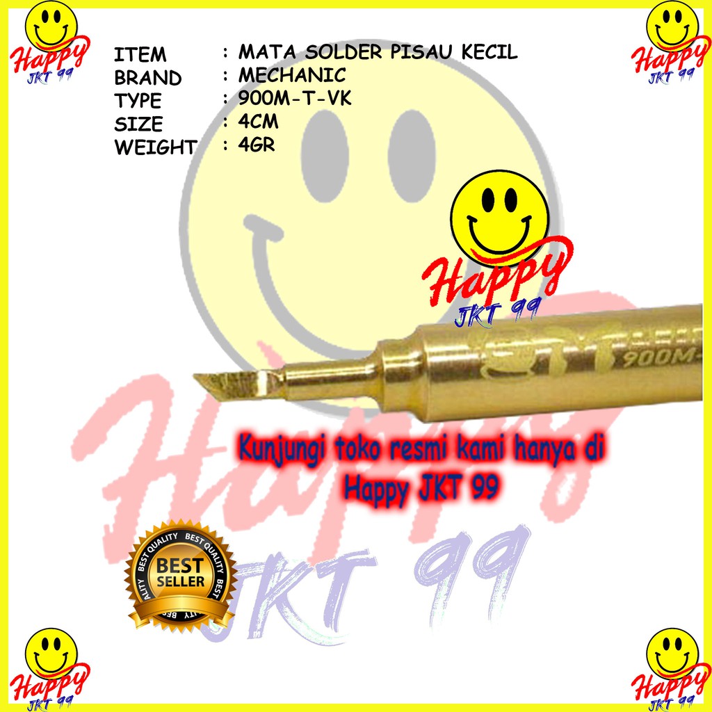 [ HAPPY JKT 99 ] MATA SOLDER TEMBAGA PISAU KECIL MECHANIC 900M-T-VK ORIGINAL