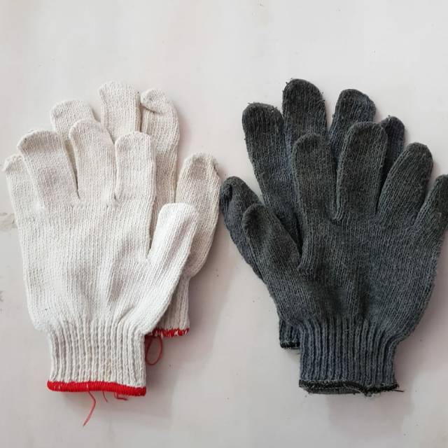 Sarung Tangan Kain Putih Abu Rajut Tukang Termurah 1 Pasang Shopee Indonesia