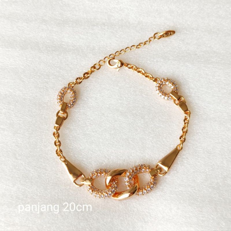 Gelang Tangan Xuping Gelang Tangan Lapis Emas Gelang Import Wanita