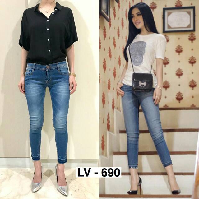 Celana jeans wanita Syahrini pants jeans 7per9