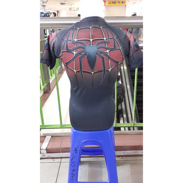 Pakaian kaos gaul  KAOS BAJU PRIA SUPERHERO SPIDERMAN GYM FITNES SEPEDA RENANG LARI ash shop