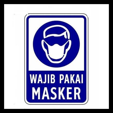 

Sticker Sign New Normal Wajib Pakai Masker Protokol Covid19 Corona - 10X15