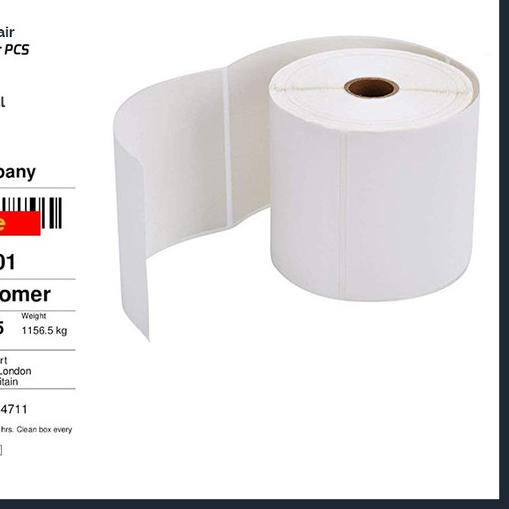 

❃ KERTAS THERMAL LABEL 100X120 mm STICKER LABEL Isi 500 pcs ♩