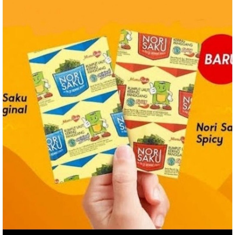 

Kecil Bisa Masuk Saku Tapi Rasa Gak Main-Main: NORI SAKU 10 x 2 Gram Rumput Laut Kering Panggang Kekinian Crispy Enak Gurih Praktis