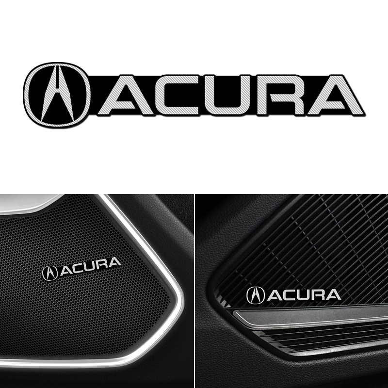 4pcs Stiker 3D Bahan Aluminum Untuk Acura Car Stereo Mobil RDX CDX TLX-L MDX NSX MDX ILX TLX Integra ZDX Tx 2019