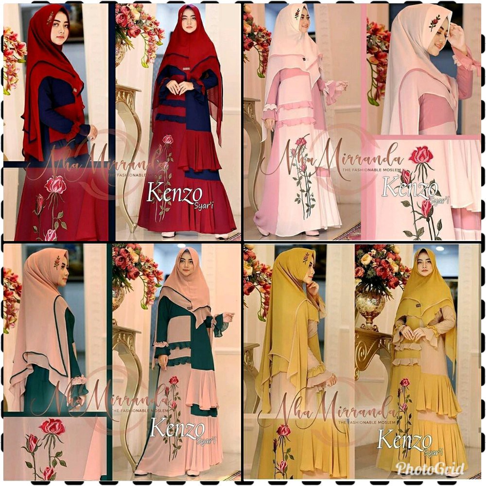 TERLARIS GAMIS SYARI KENZO TERBARU muslimah