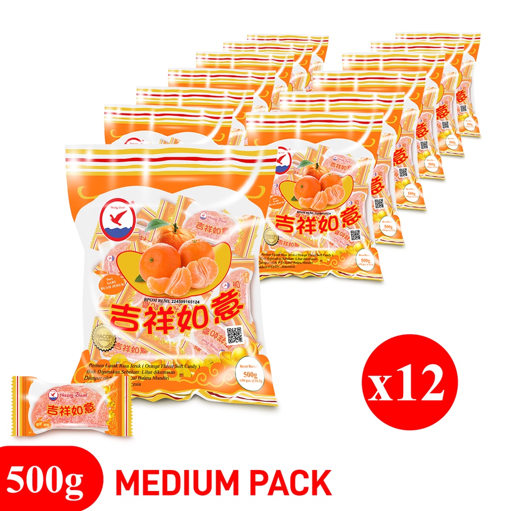 

Medium Pack Permen Jeruk Soft Orange Candy 500g - 12Pcs