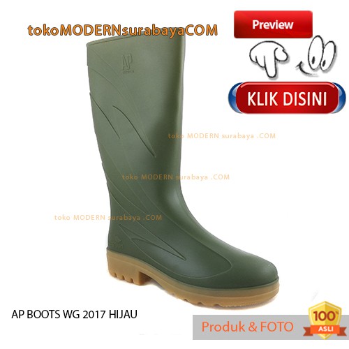 AP BOOTS WG 2017 GREEN Sepatu Boot Air Tinggi Boot Kerja