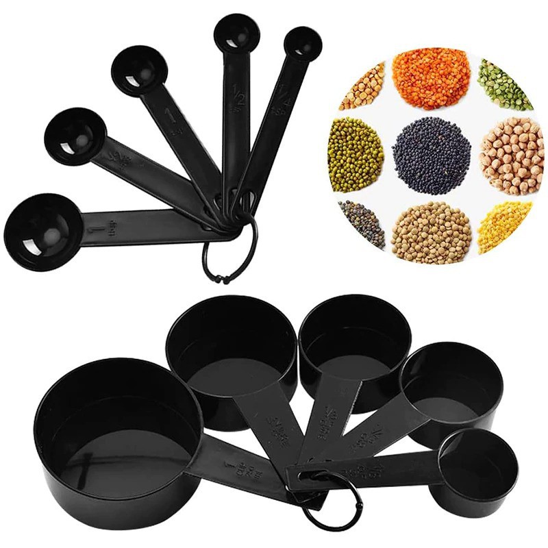 Grab Medan Sendok Takar Ukur Cup Measuring Spoon Size S 5 PCS ZISIZI CF233 Black