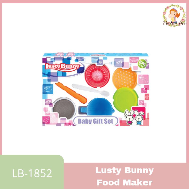 Perlengkapan Alat Makan Lusty Bunny Food Maker Set Hampers Hadiah Kado Bayi New Born By Mallpompaasi