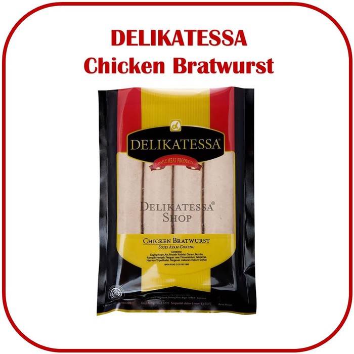 

Delikatessa Chicken Bratwurst Sosis / Sausage Ayam Premium Halal 300gr