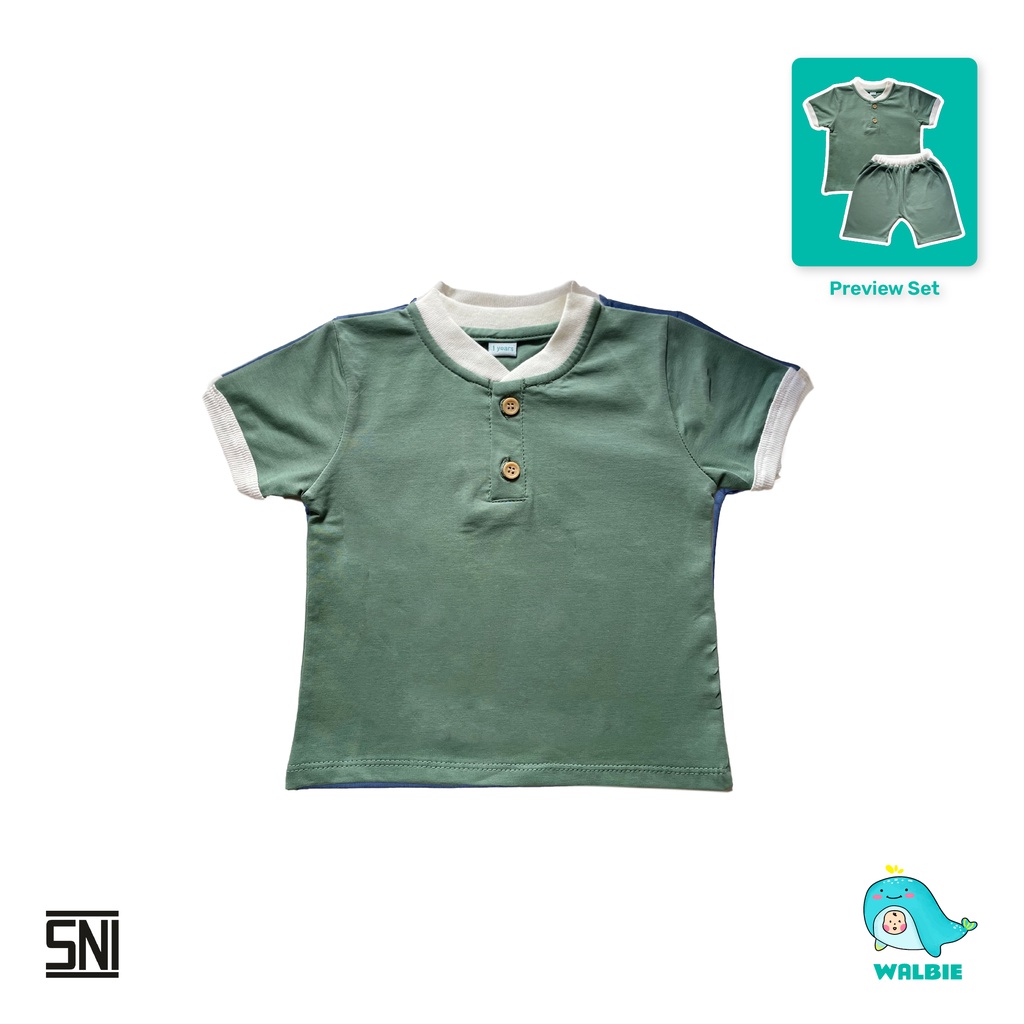 Unisex Walbie Winter Button Shirt Set 006 ( BISA TUKAR SIZE ) Unisex Cotton Kaos Celana Anak Bayi Polos Basic Tshirt Atasan 0 Bulan - 4 Tahun Baju Bayi Unisex Laki laki Perempuan celana katun anak bayi