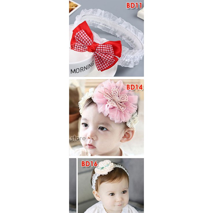 Bandana Anak Baby Bayi Unik Motif Renda Lucu Headband Bando Turban