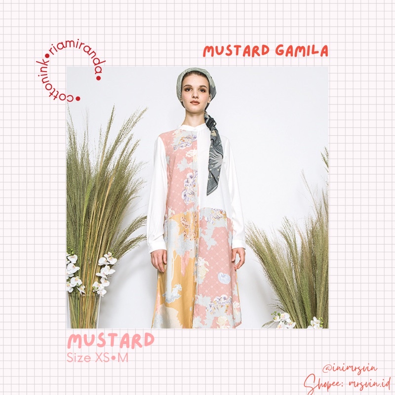 Mustard Gamila Cottonink x RiaMiranda | Gamila Tunik Ria Miranda x Cottonink