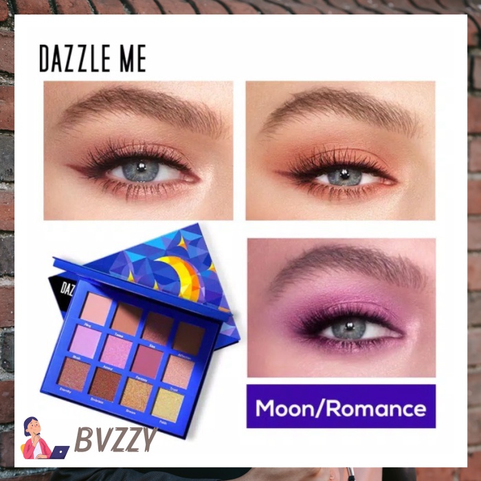 [BESTDEAL] READY STOCK DAZZLE ME 12 WARNA PALET EYESHADOW SHIMMER MATT - MOON