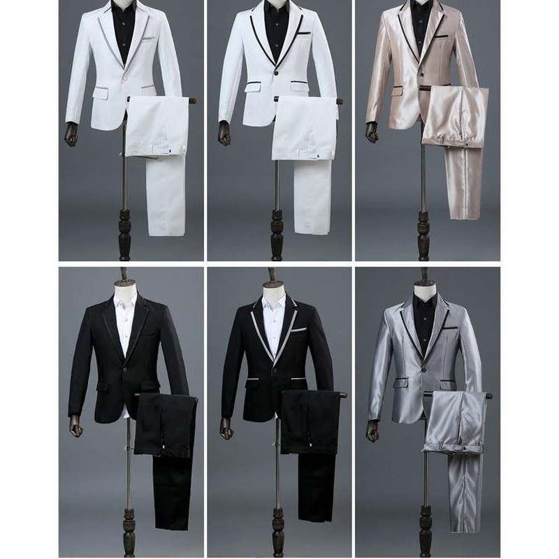 Jas Pengantin 0381117 Putih/Hitam/Abu/Silver Jas Formal