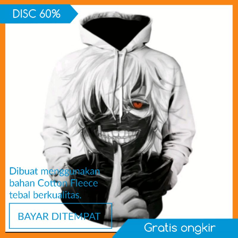 SWEATER HOODIE ANAK ANIME GHOUL HOODIE ANAK LAKI LAKI ANIME JEPANG