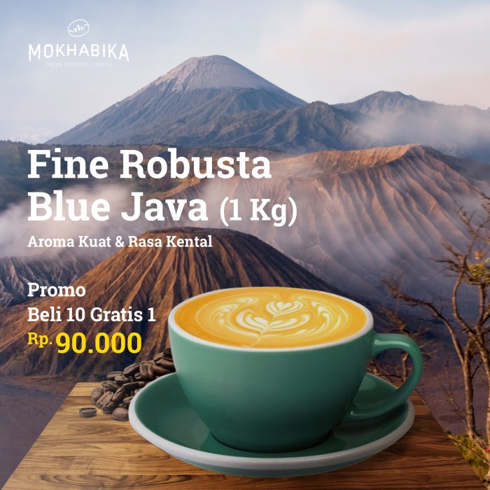 DISKON - (BISA COD) Mokhabika Kopi Robusta Dampit Temanggung Ijen Jawa 1000 Gr