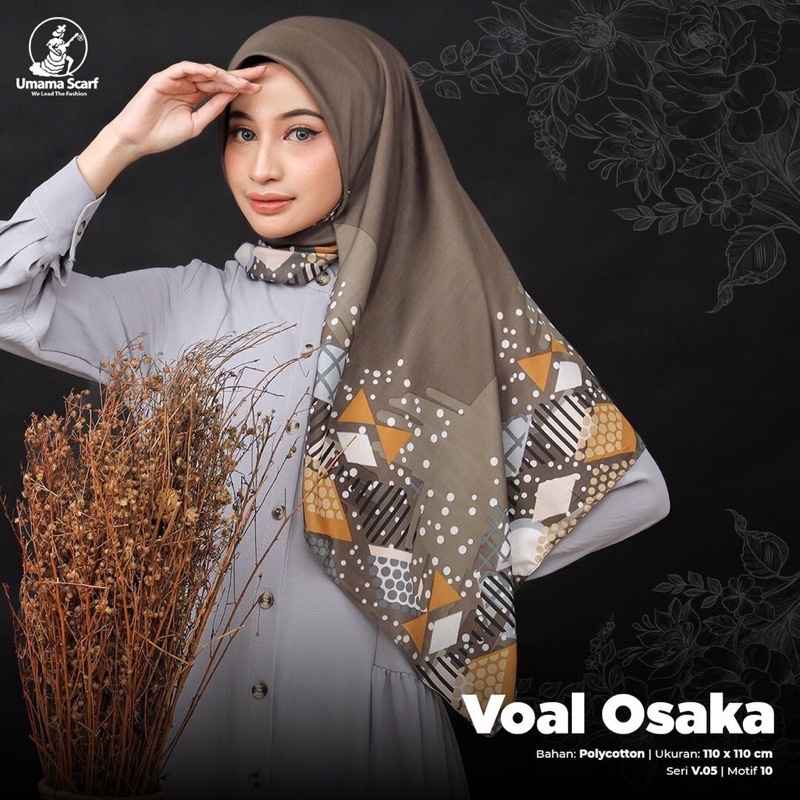 (BISA COD) Hijab Segiempat Basic Voal Osaka Motif Kerudung Segiempat Original by Umama Termurah dan Terlaris Nayla Hija'b