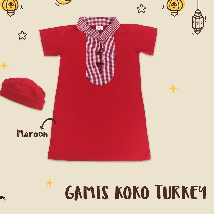 ❉ TWIN TIGER LENGAN PENDEK GAMIS KOKO ANAK GAMIS BAYI 6 - 18 BULAN ❂