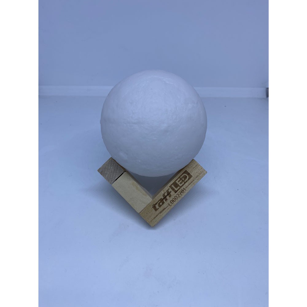 TaffLED Dekorasi Rumah Lampu Tidur Bulan 3D Print Moonlight 8cm - LD002701 - White