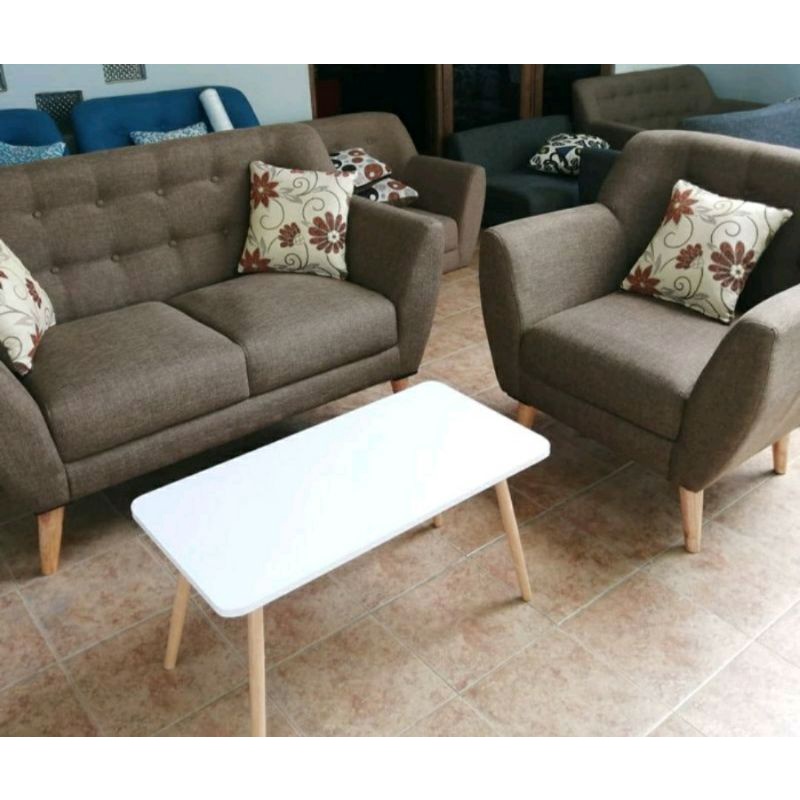 SET Sofa retro / Sofa retro Cantik Murah Scandinavian + Meja