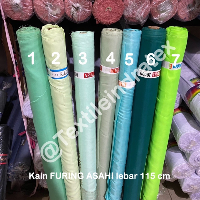 KAIN ASAHI FURING TERMURAH LEBAR 115 CM BAHAN FURING BAJU BATIK DRESS TILE SATIN KANTONG CELANA