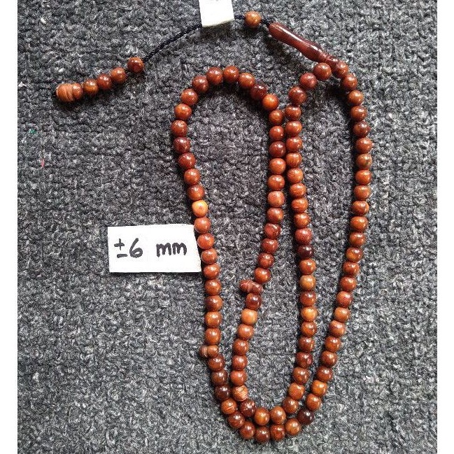 tasbih kokka bulat polos ± 6 mm ( 6mm ) 99 butir