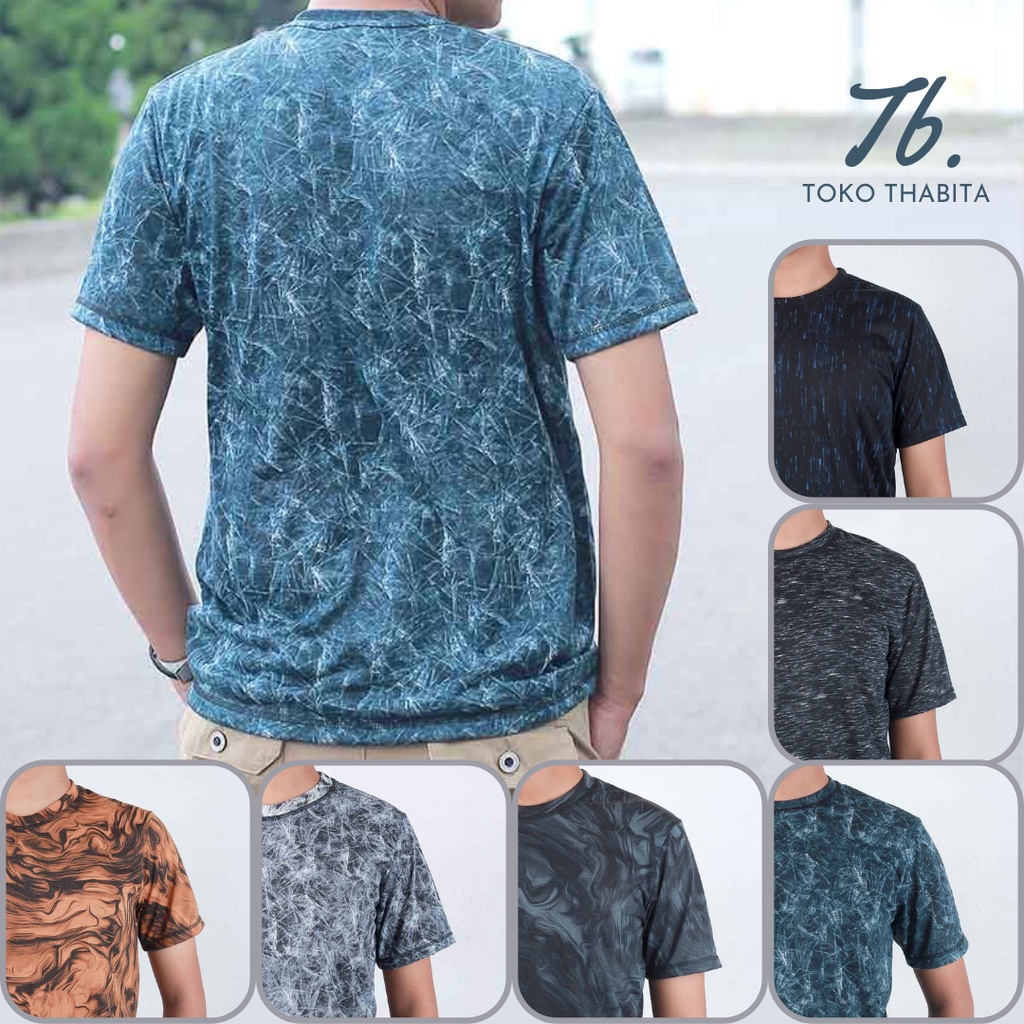 Kaos Oblong Distro Pria Full Print Premium Katun Motif Abstrak Printing Cotton Combed