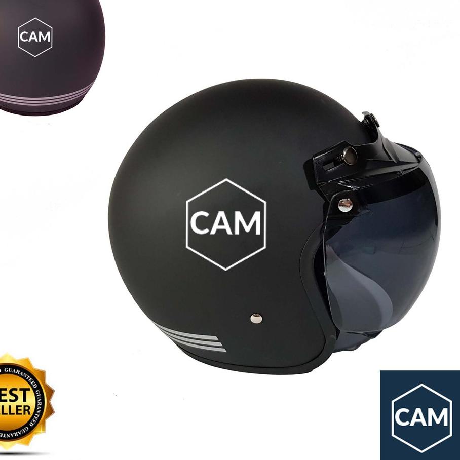 Terlaris Helm Motor SNI Bogo List Black Doff + kaca ava original bukam JPN CArgloss 한